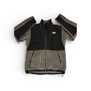 The North Face men’s Gray and Black Fleece Puffer Jacket